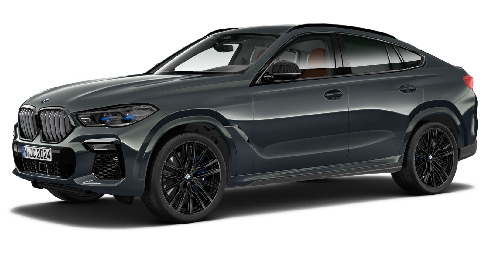 BMW X6 xDrive40d in Grau von vorne
