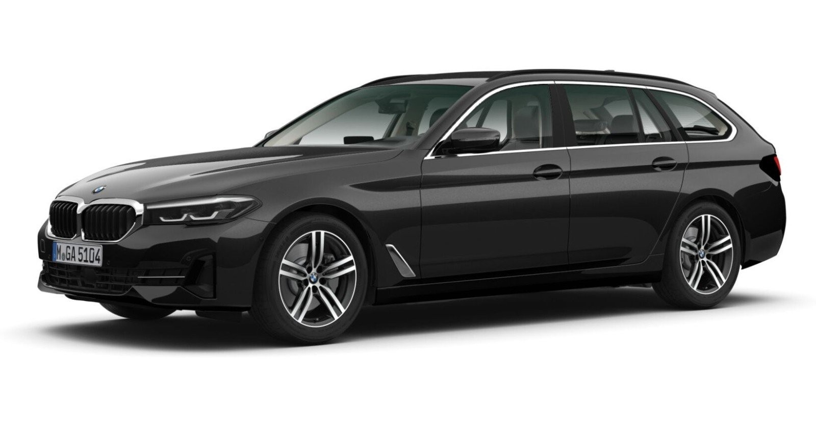 BMW BMW 5er in Schwarz von vorne BMW BMW 5er in Schwarz von vorne