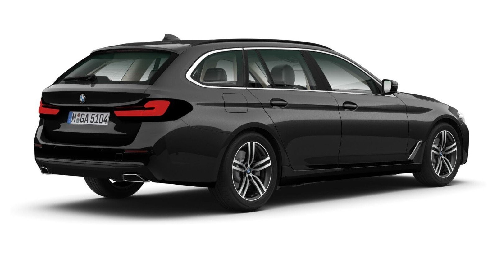 BMW BMW 5er in Schwarz von hinten BMW BMW 5er in Schwarz von hinten