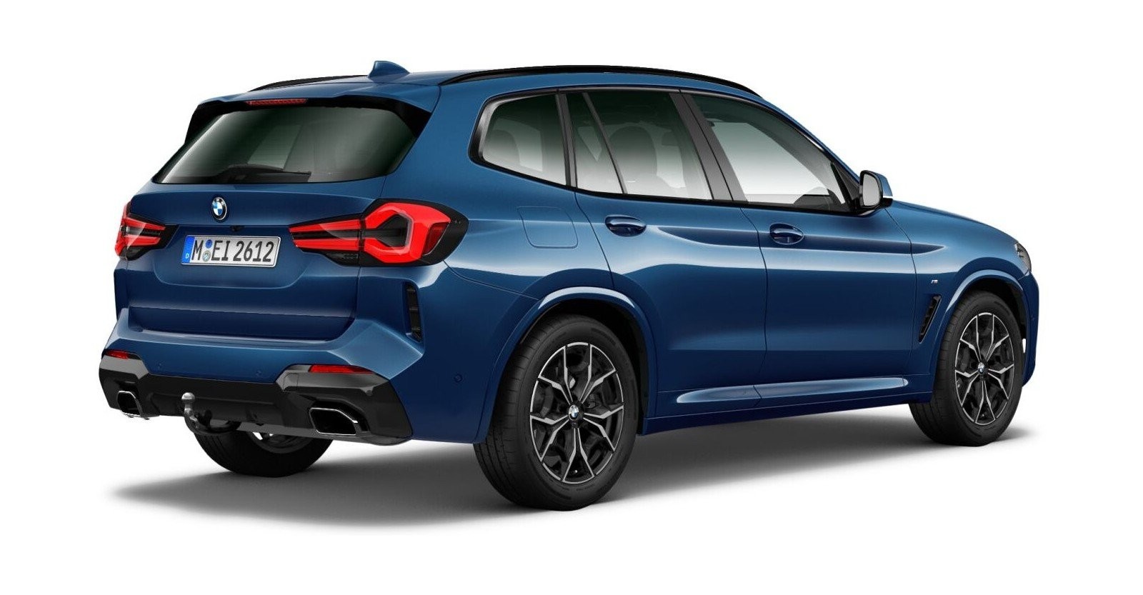 BMW BMW X in Blau von hinten BMW BMW X in Blau von hinten