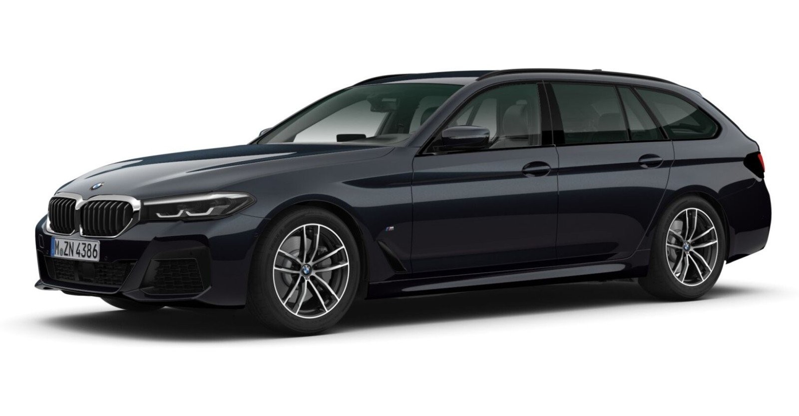 BMW BMW 5er in Schwarz von vorne BMW BMW 5er in Schwarz von vorne