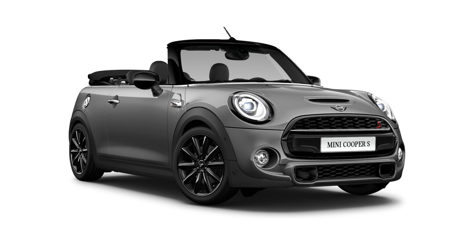 MINI Cooper S Cabrio in Grau von vorne