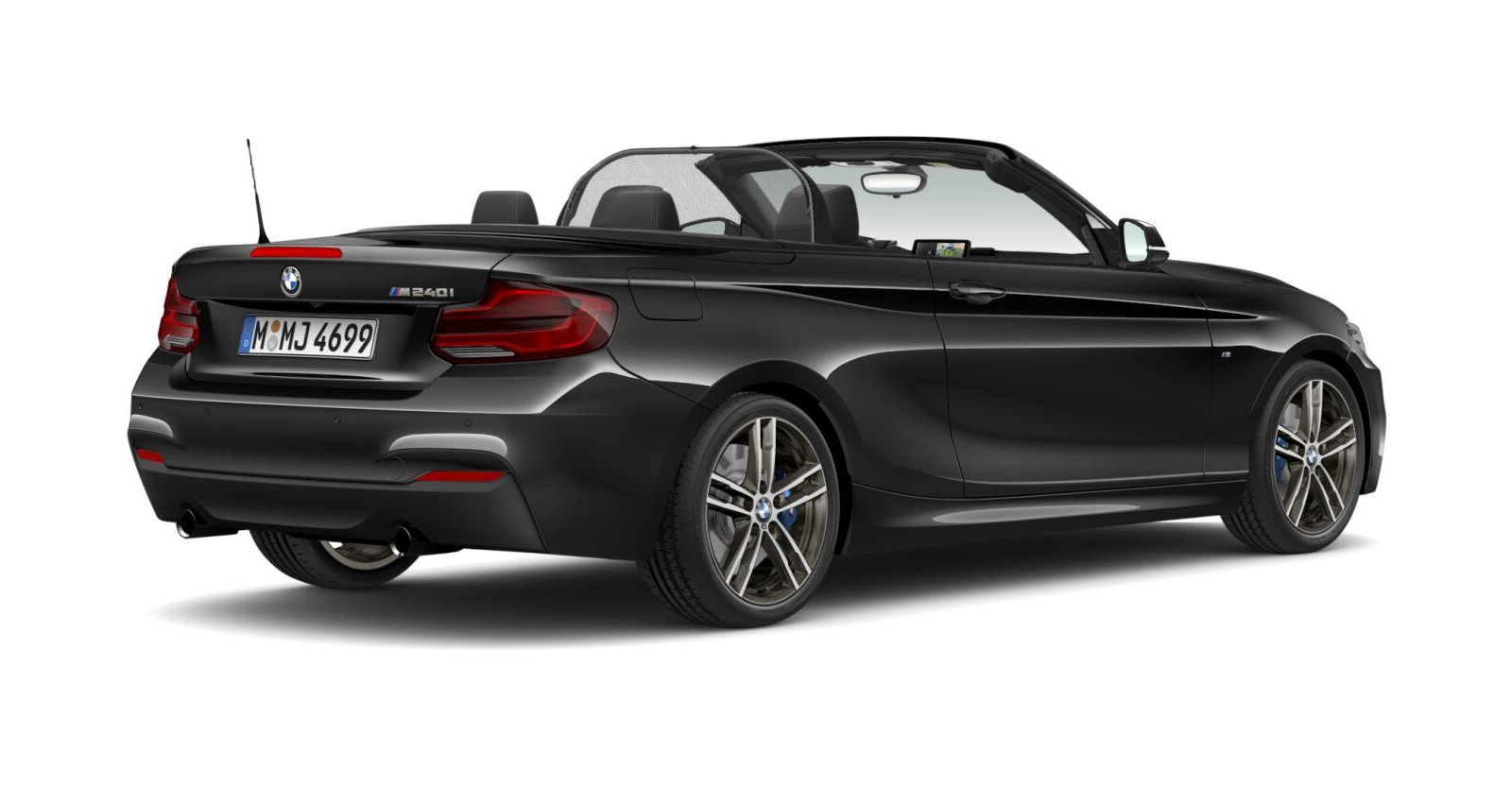 BMW BMW 2er in Schwarz von hinten