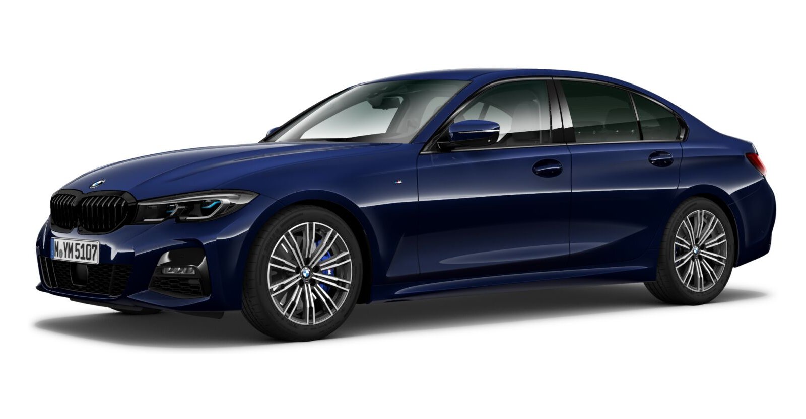 BMW BMW 3er in Blau von vorne BMW BMW 3er in Blau von vorne