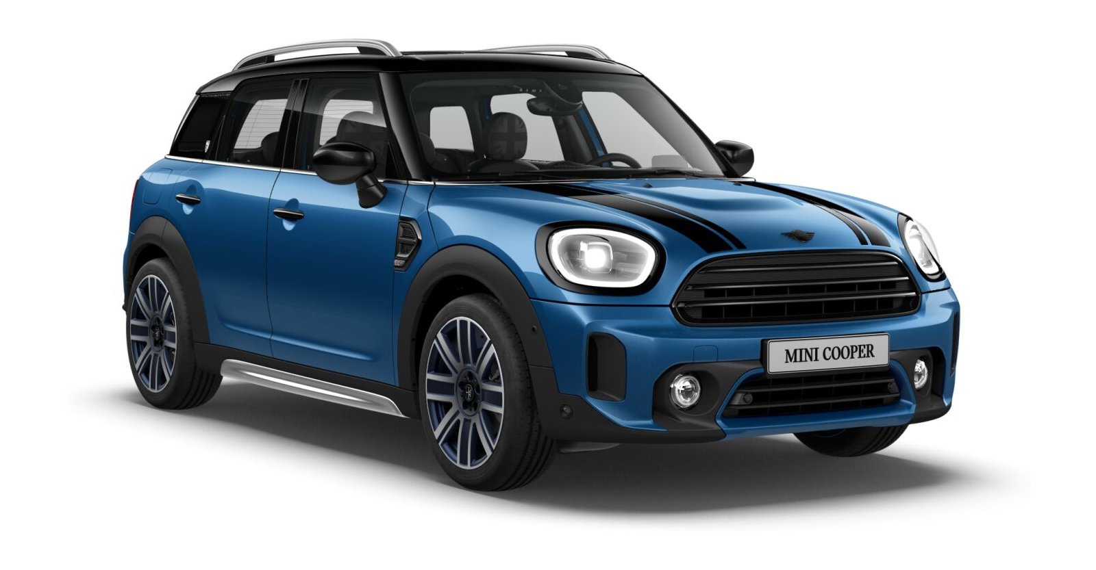 MINI Cooper Countryman in Blau von vorne