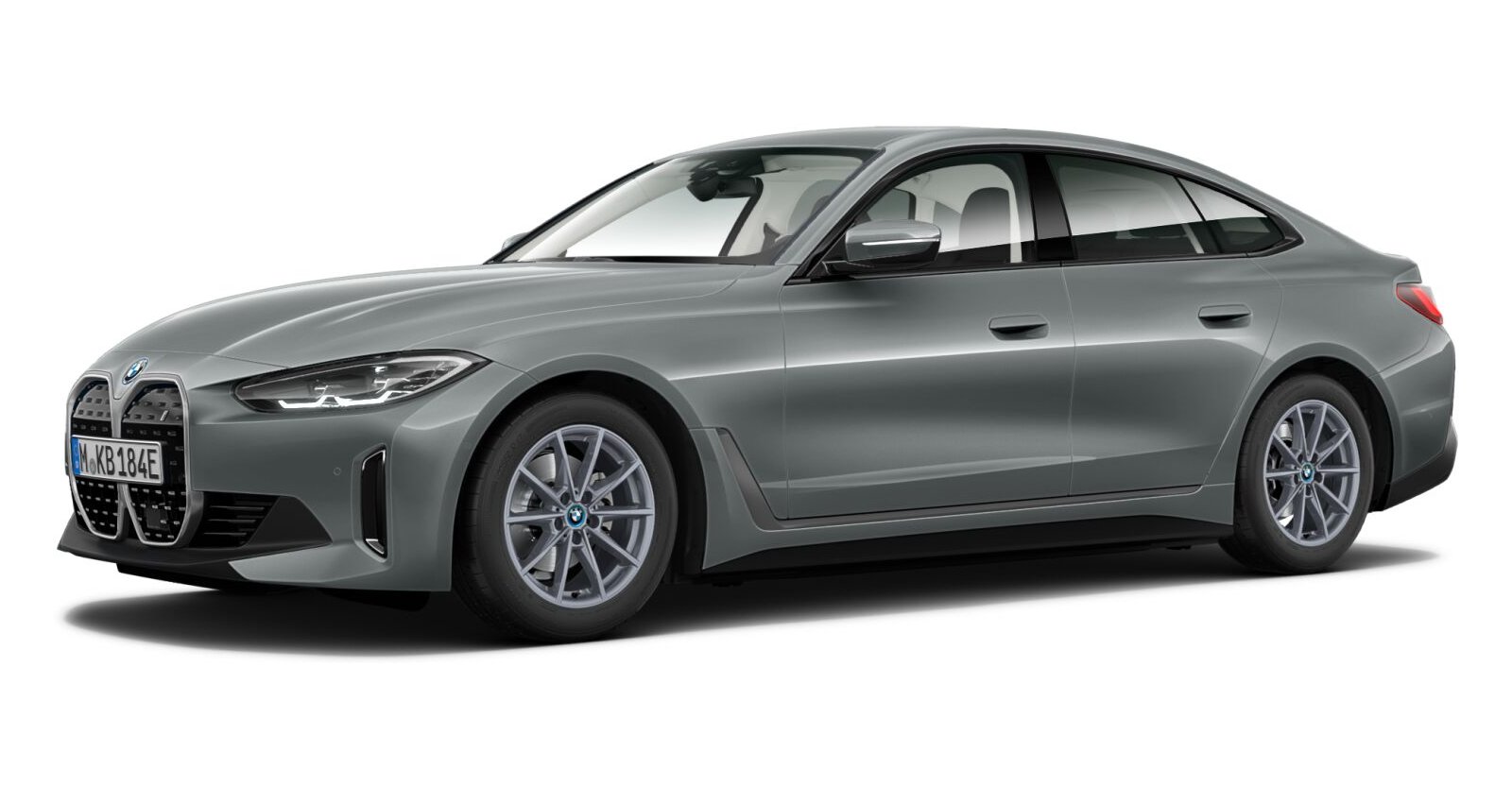 BMW i4 eDrive35 Gran Coupé in Grau von vorne