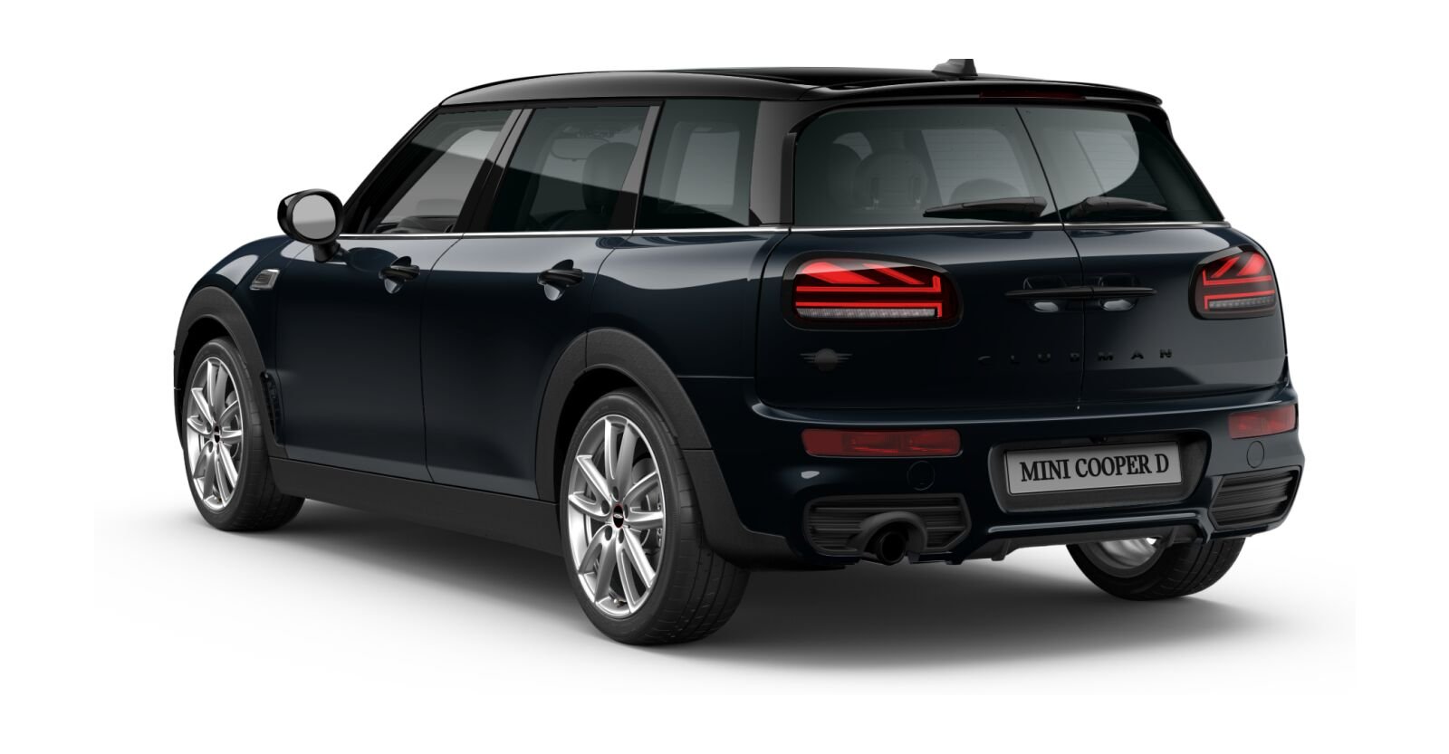MINI MINI Clubman in Schwarz von hinten MINI MINI Clubman in Schwarz von hinten