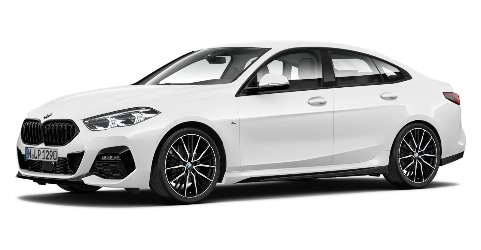BMW 218i Gran Coupé in Weiß von vorne