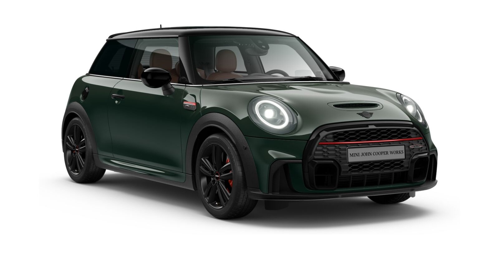 MINI John Cooper Works 3-Türer in Grün von vorne MINI John Cooper Works 3-Türer in Grün von vorne