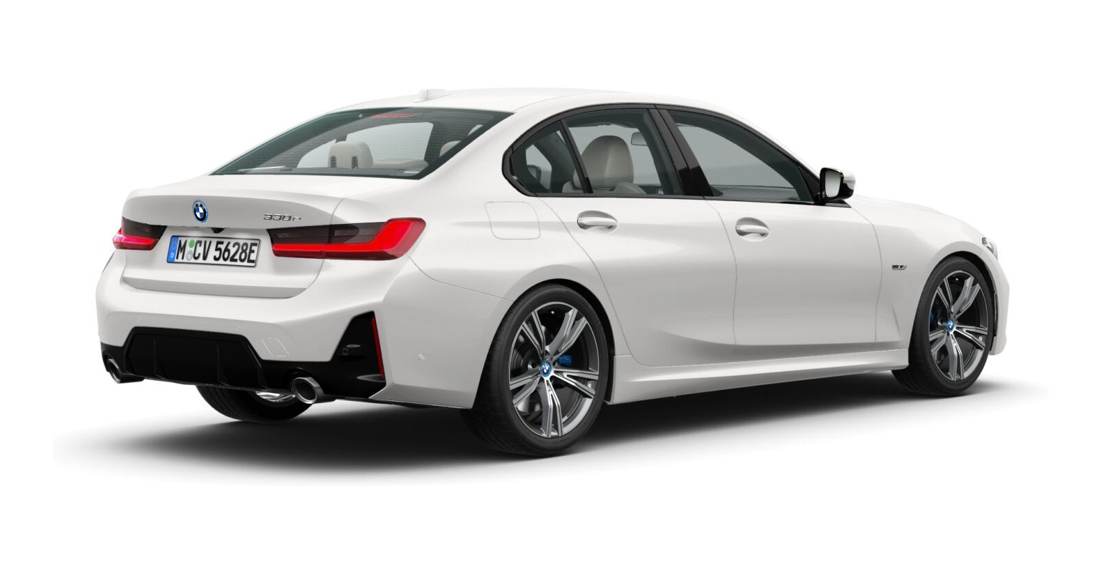 BMW BMW 3er in Weiß von hinten BMW BMW 3er in Weiß von hinten