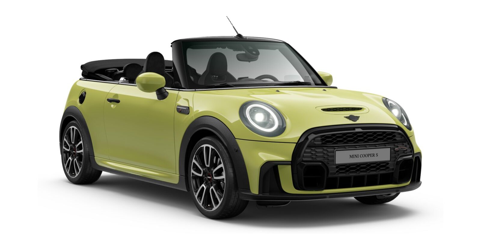 MINI MINI Cabrio in Gelb von vorne