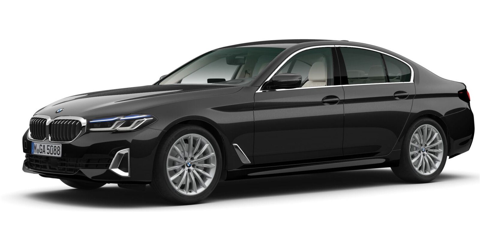 BMW BMW 5er in Schwarz von vorne BMW BMW 5er in Schwarz von vorne