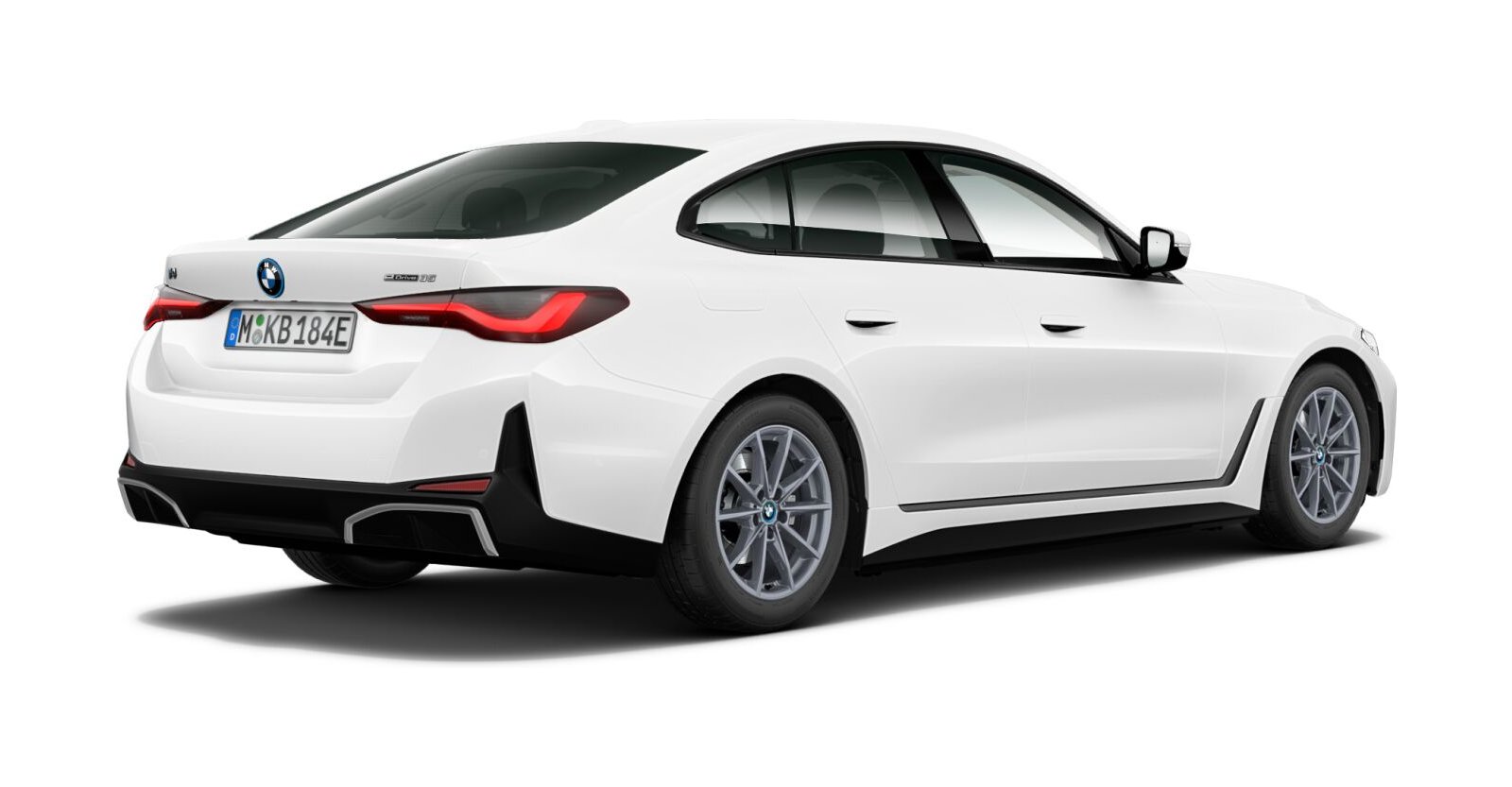 BMW BMW I in Weiß von hinten BMW BMW I in Weiß von hinten