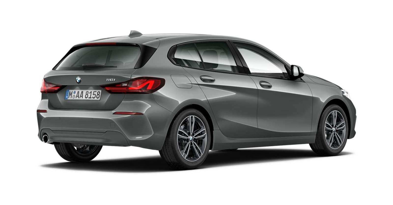 BMW BMW 1er in Grau von hinten