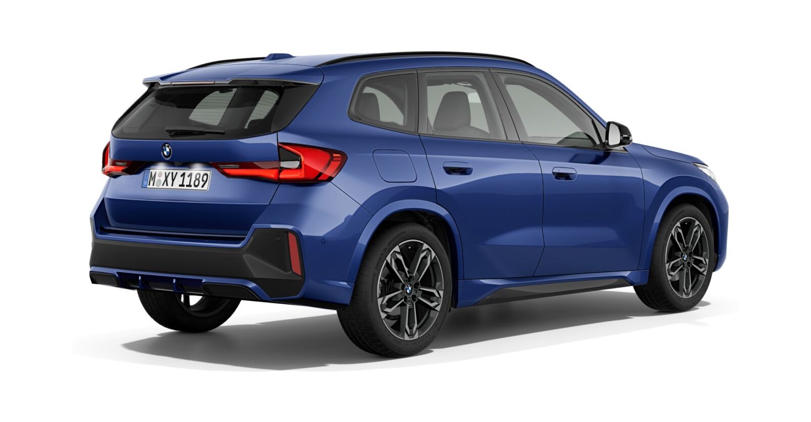 BMW BMW X in Blau von hinten