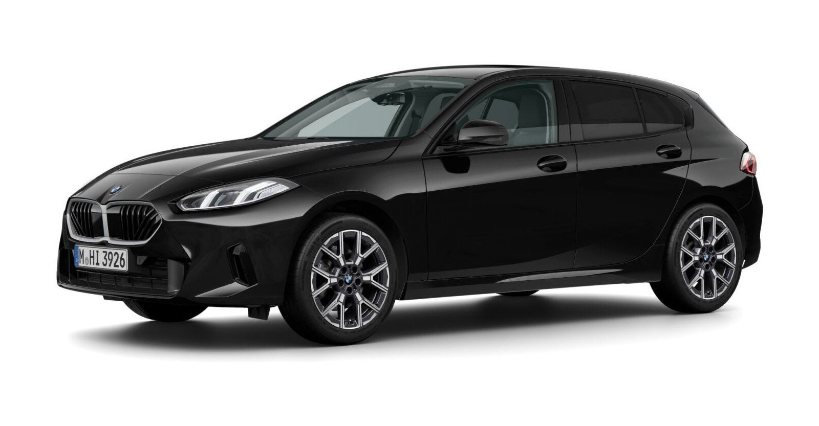 BMW 120 in Schwarz von vorne BMW 120 in Schwarz von vorne