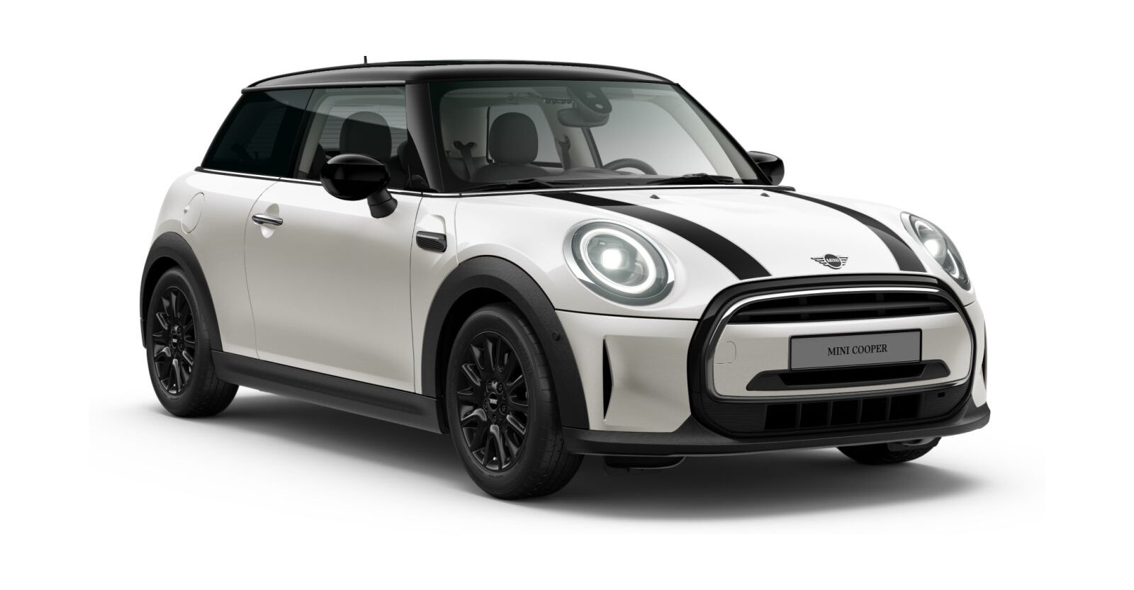 MINI Cooper 3-Türer in Weiß von vorne MINI Cooper 3-Türer in Weiß von vorne