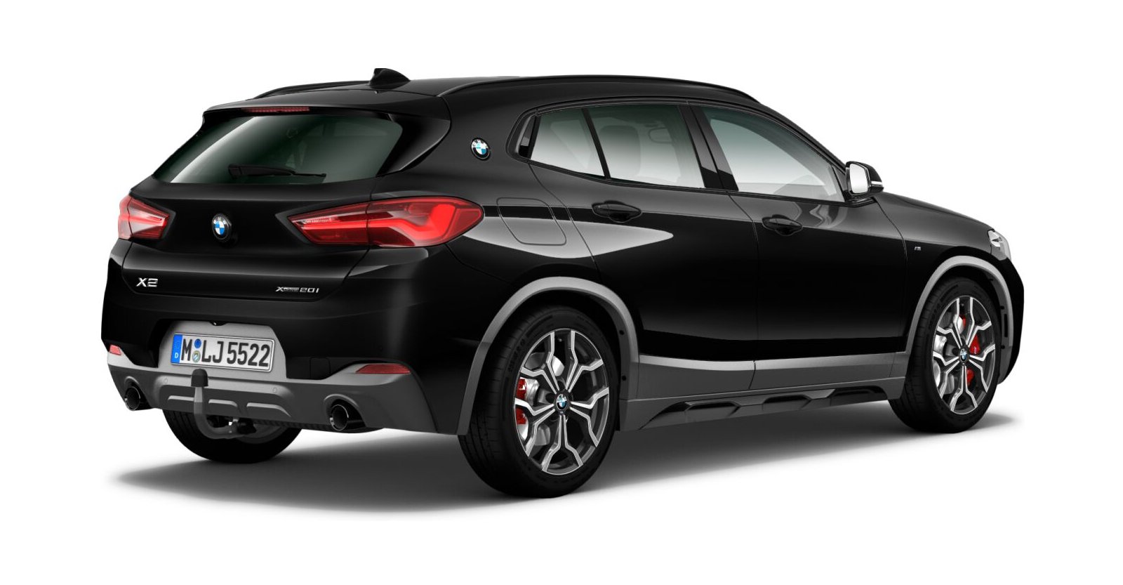 BMW BMW X in Schwarz von hinten BMW BMW X in Schwarz von hinten