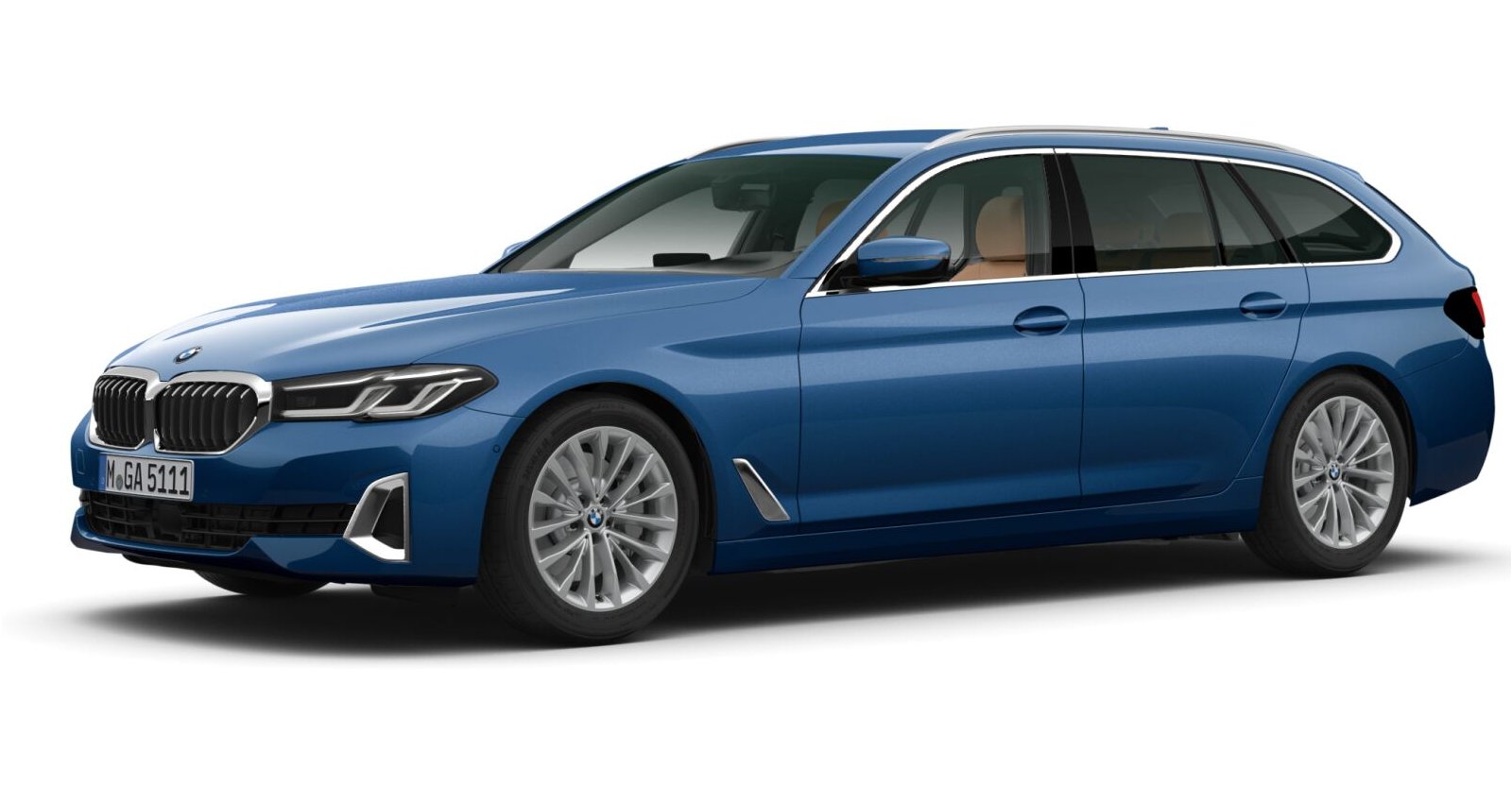BMW BMW 5er in Blau von vorne BMW BMW 5er in Blau von vorne