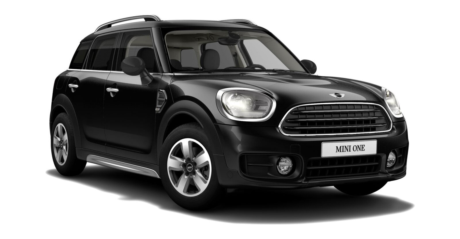 MINI One Countryman in Schwarz von vorne MINI One Countryman in Schwarz von vorne