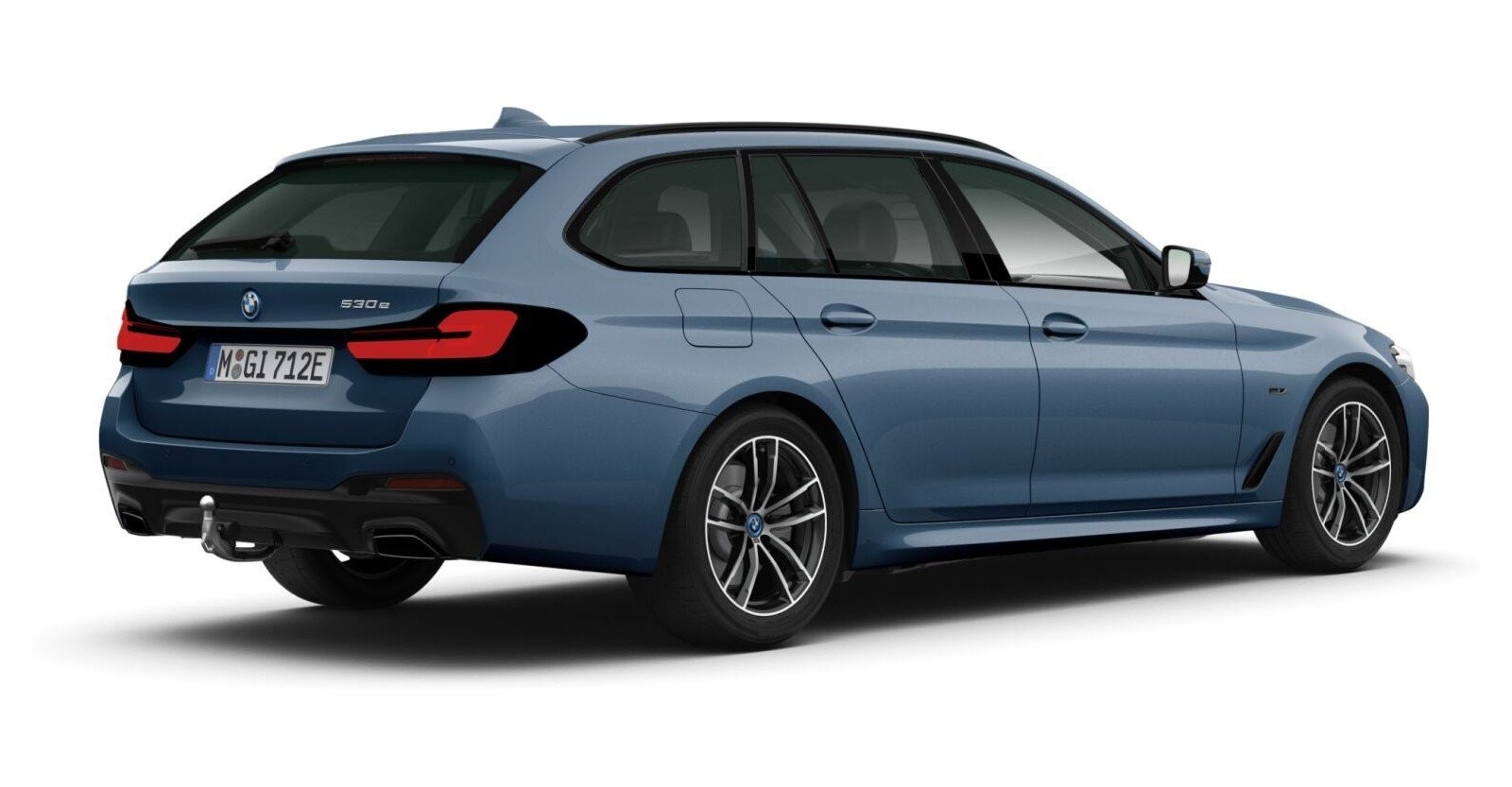 BMW BMW 5er in Blau von hinten BMW BMW 5er in Blau von hinten