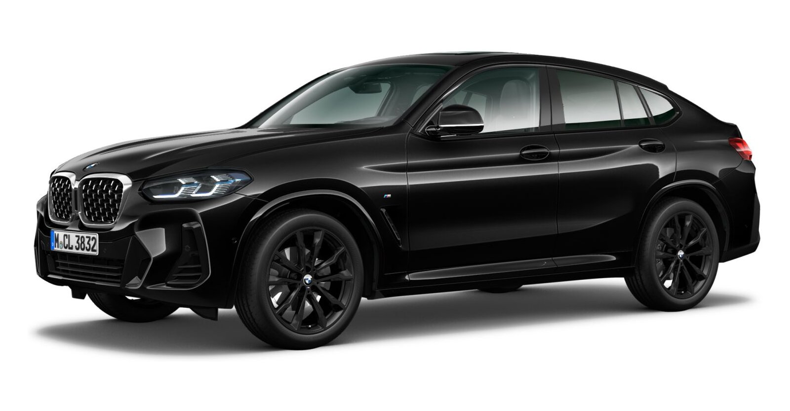 BMW X4 xDrive30i in Schwarz von vorne BMW X4 xDrive30i in Schwarz von vorne