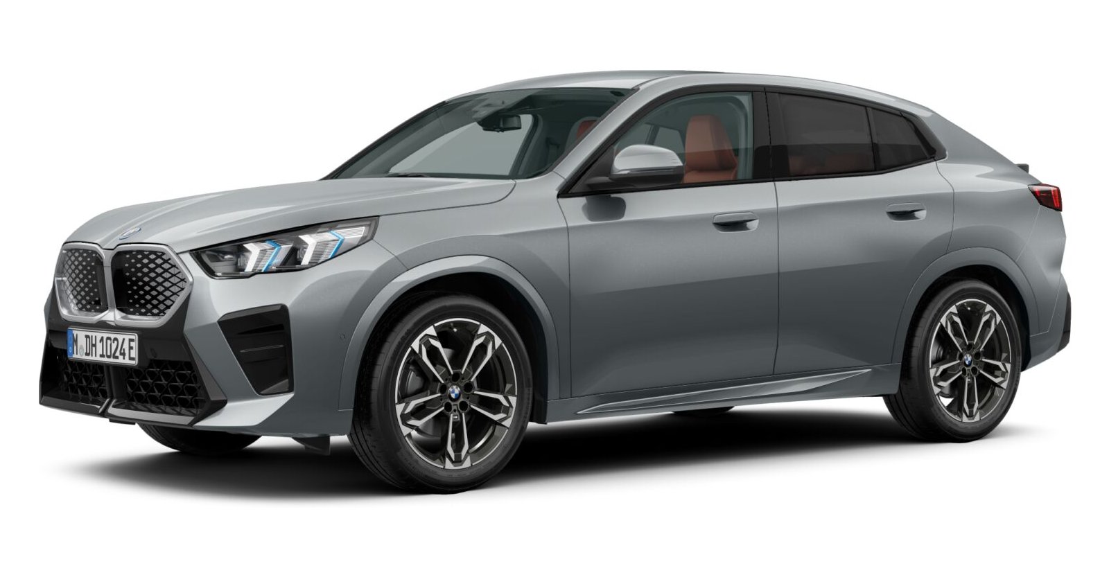 BMW iX2 eDrive20 in Grau von vorne