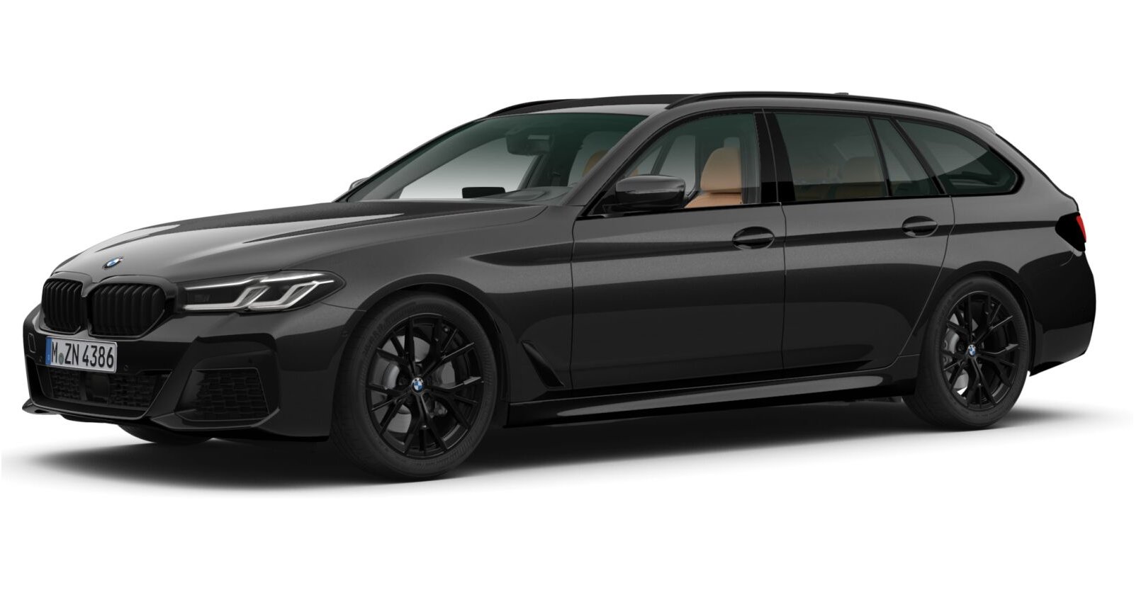 BMW BMW 5er in Schwarz von vorne BMW BMW 5er in Schwarz von vorne