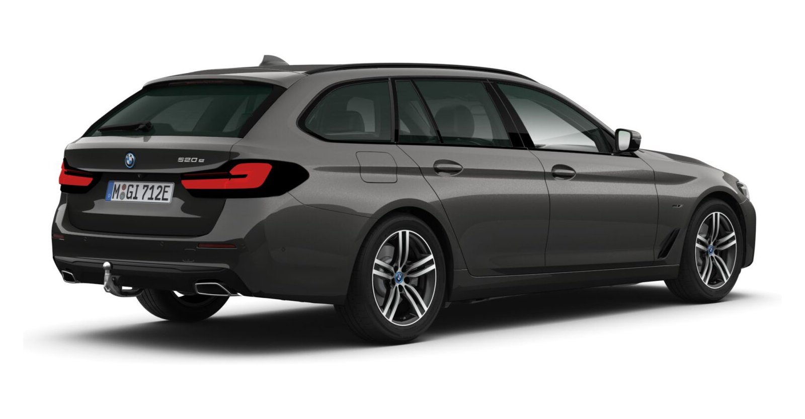 BMW BMW 5er in Grau von hinten