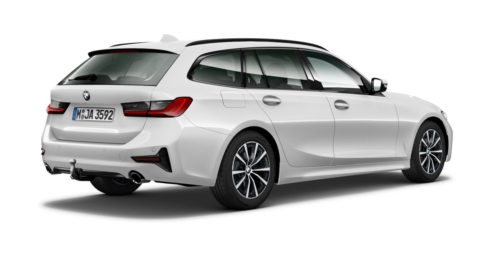 BMW BMW 3er in Weiß von hinten