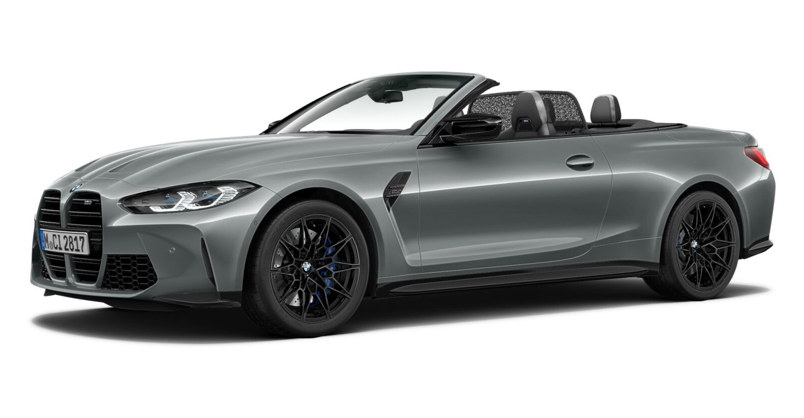 BMW M4 Cabrio Competition mit M xDrive in Grau von vorne