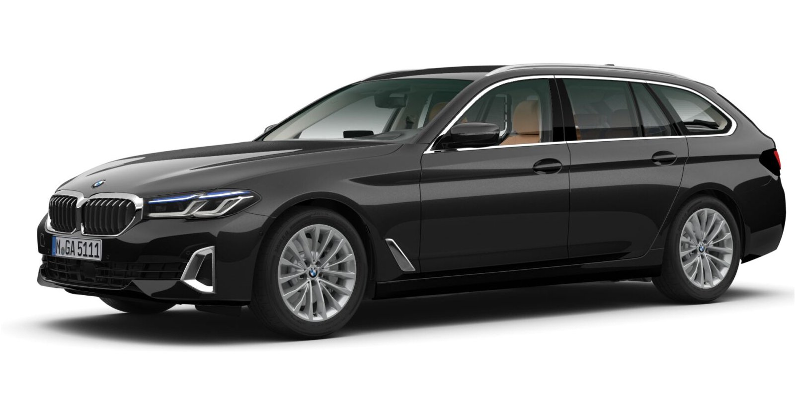 BMW BMW 5er in Schwarz von vorne BMW BMW 5er in Schwarz von vorne