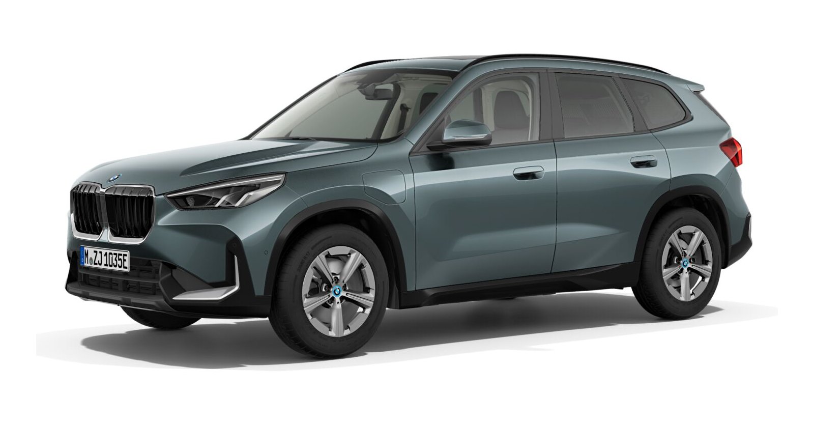 BMW X1 xDrive25e in Grün von vorne