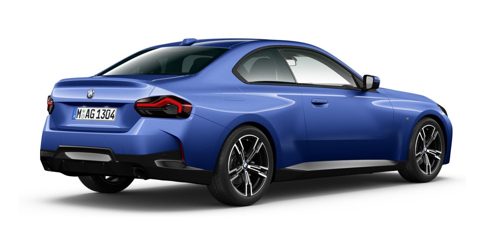 BMW BMW 2er in Blau von hinten BMW BMW 2er in Blau von hinten