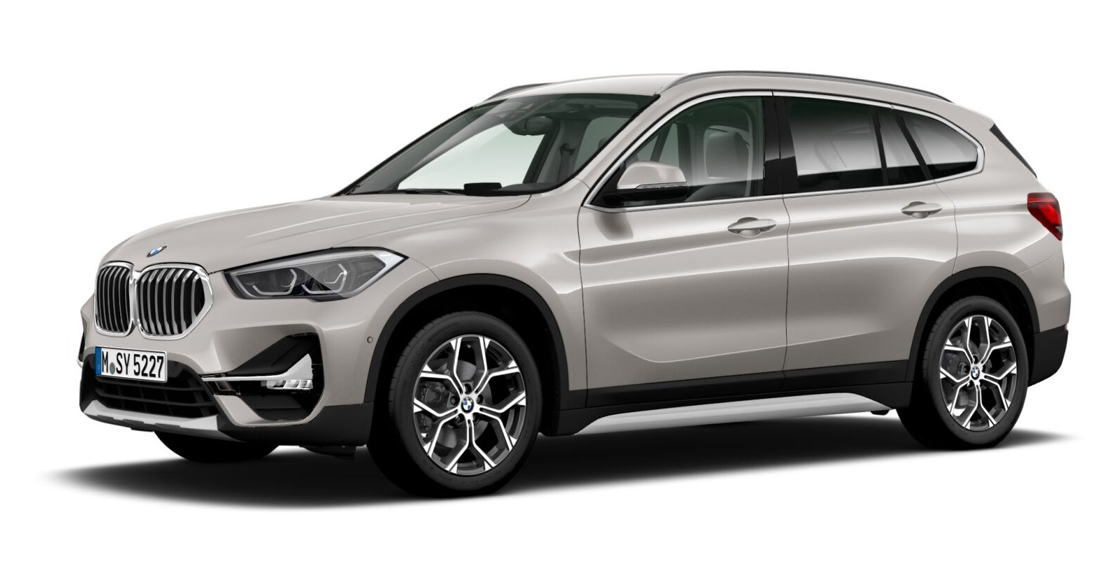 BMW X1 sDrive18d in Silber von vorne