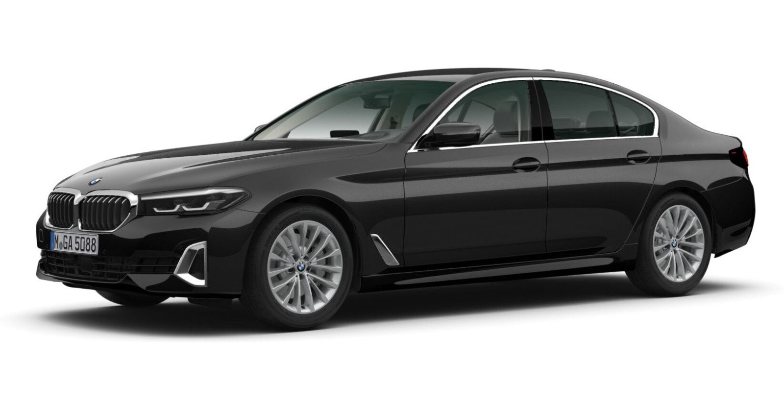 BMW BMW 5er in Schwarz von vorne BMW BMW 5er in Schwarz von vorne