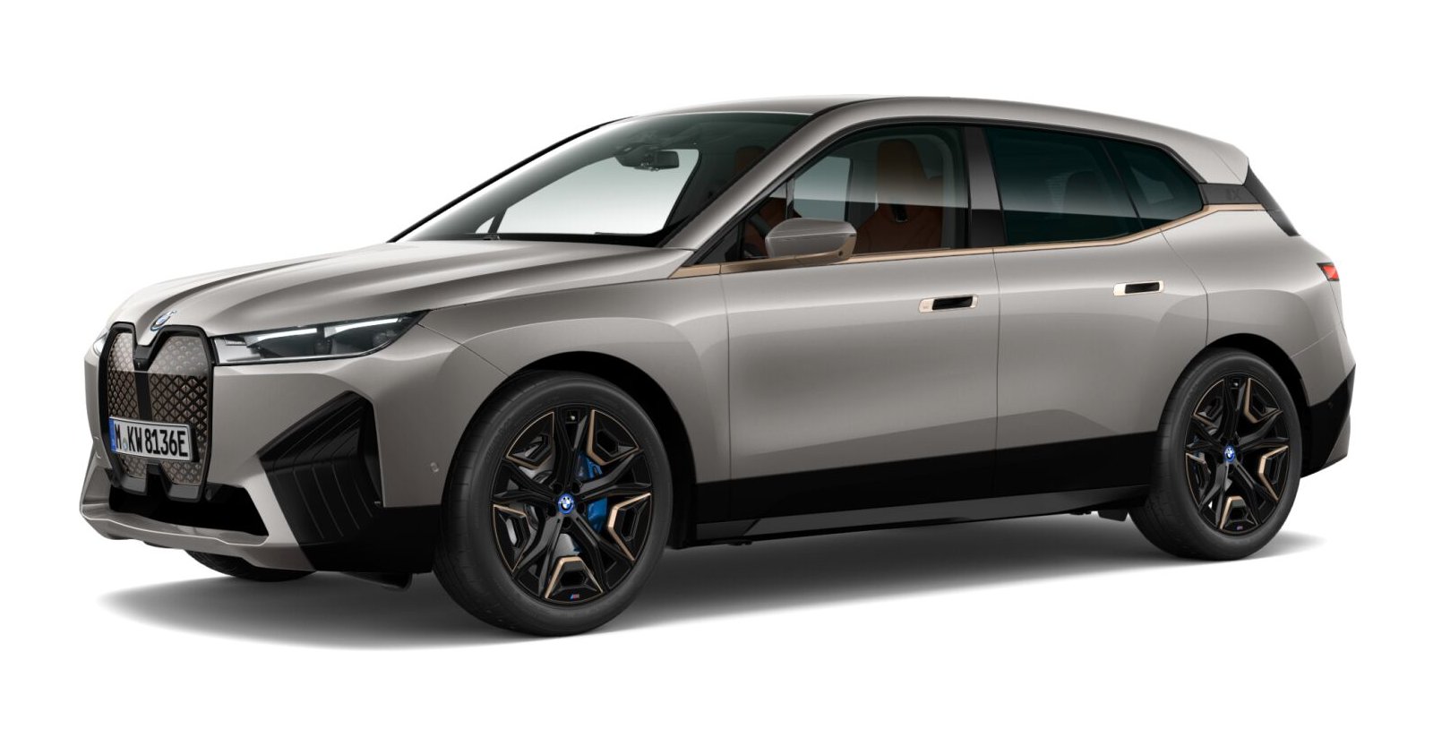 BMW iX xDrive40 in Grau von vorne