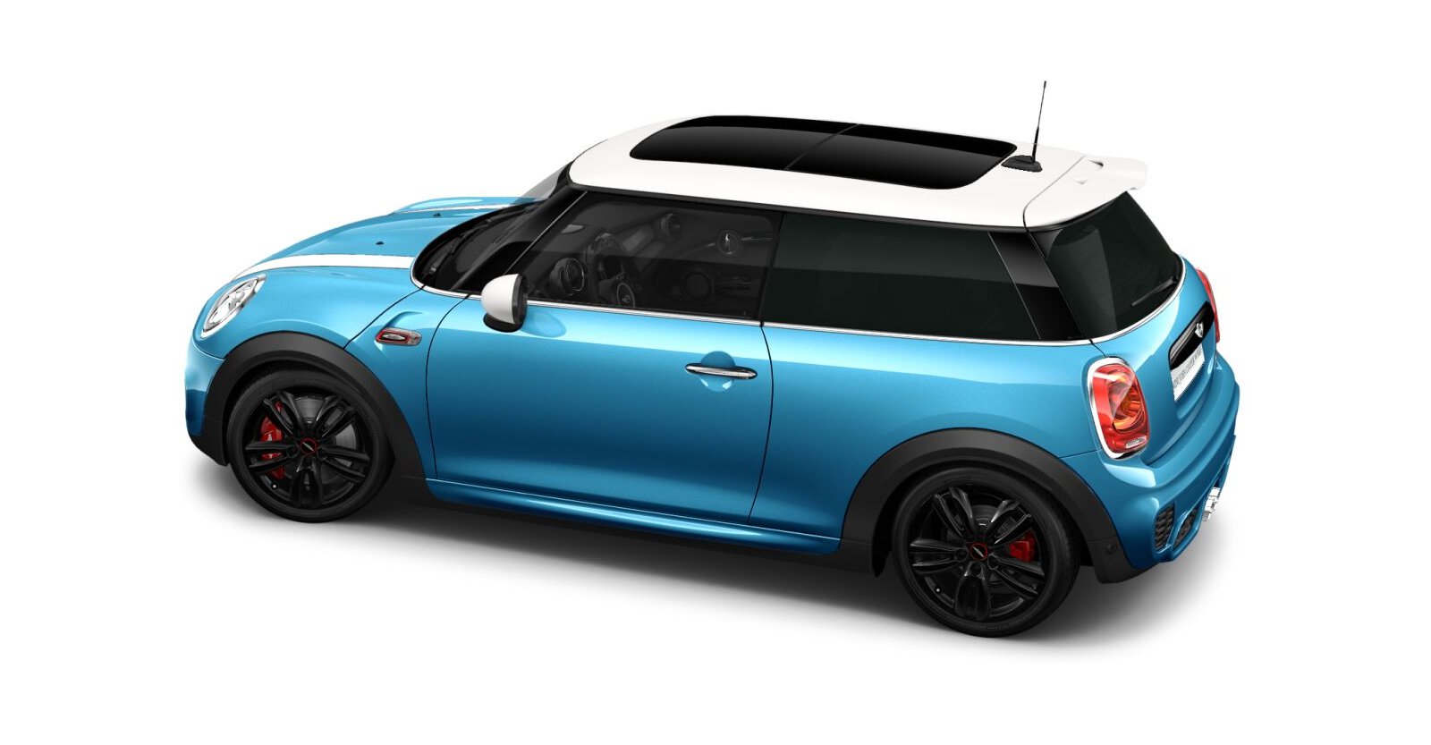 MINI MINI 3-Türer in Blau von hinten
