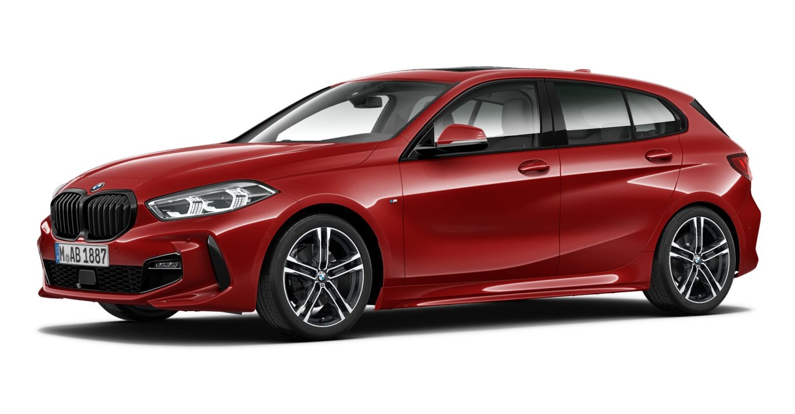 BMW BMW 1er in Rot von vorne BMW BMW 1er in Rot von vorne