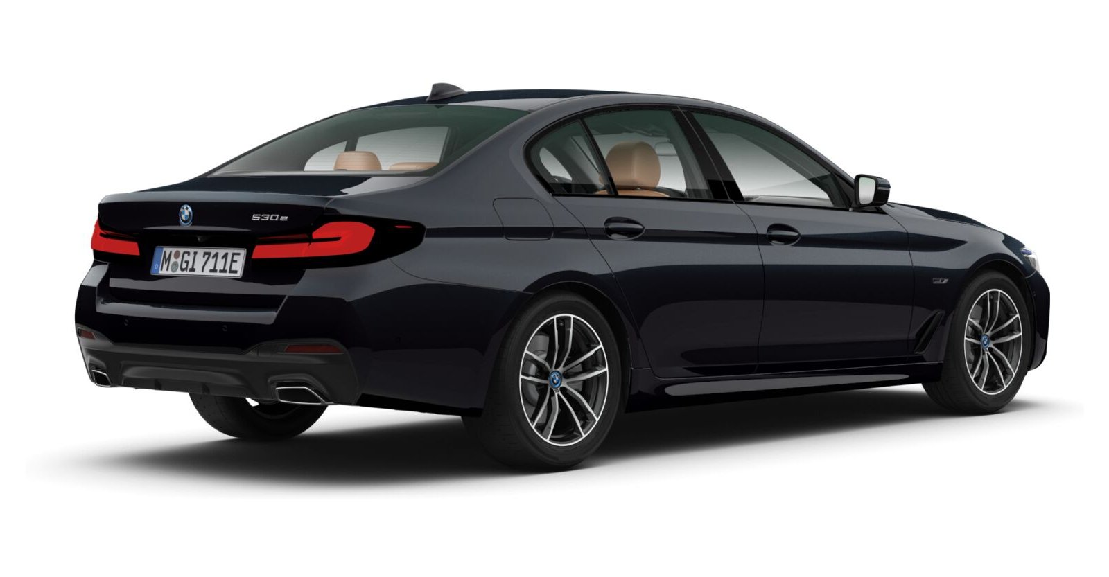 BMW BMW 5er in Schwarz von hinten BMW BMW 5er in Schwarz von hinten