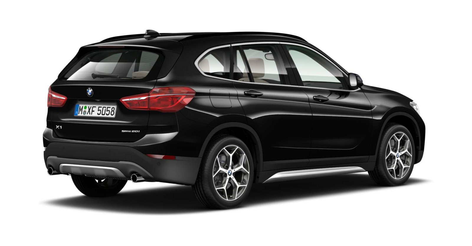 BMW BMW X in Schwarz von hinten BMW BMW X in Schwarz von hinten