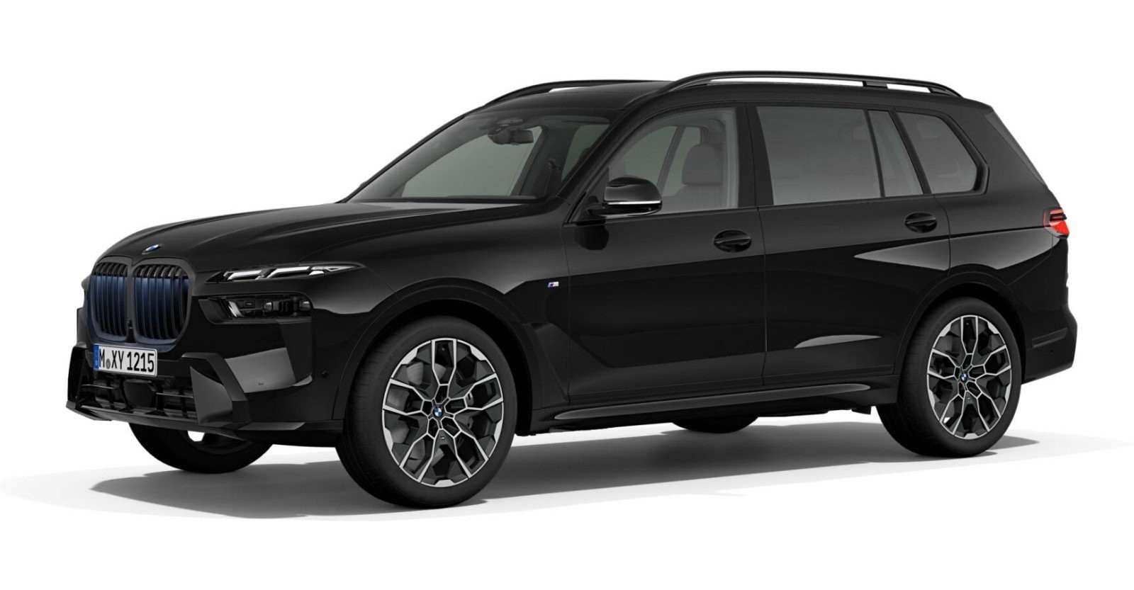 BMW X7 xDrive40d in Schwarz von vorne