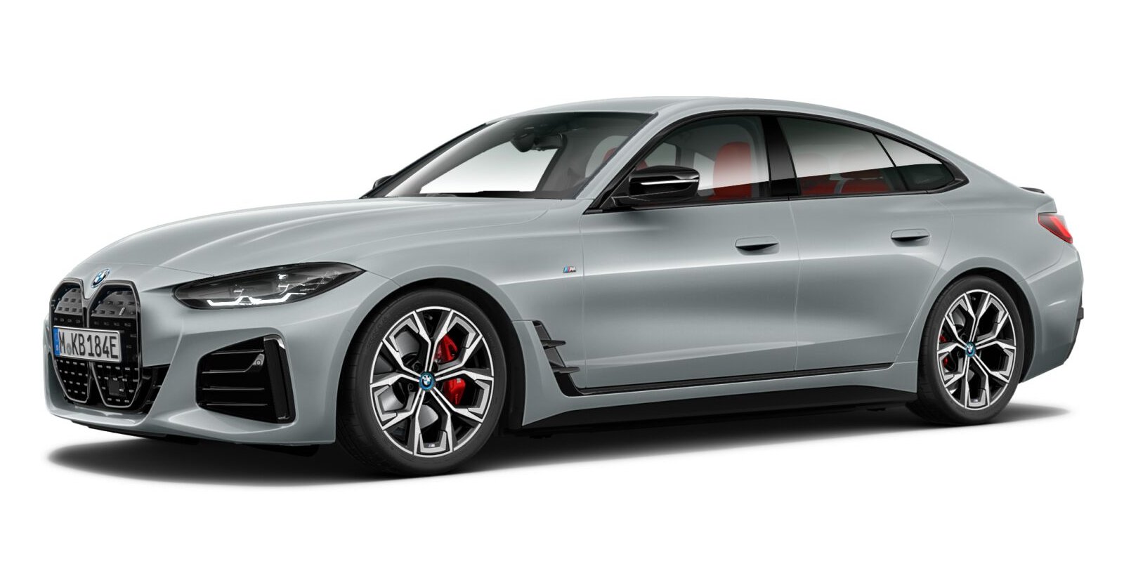 BMW i4 eDrive40 Gran Coupé in Grau von vorne