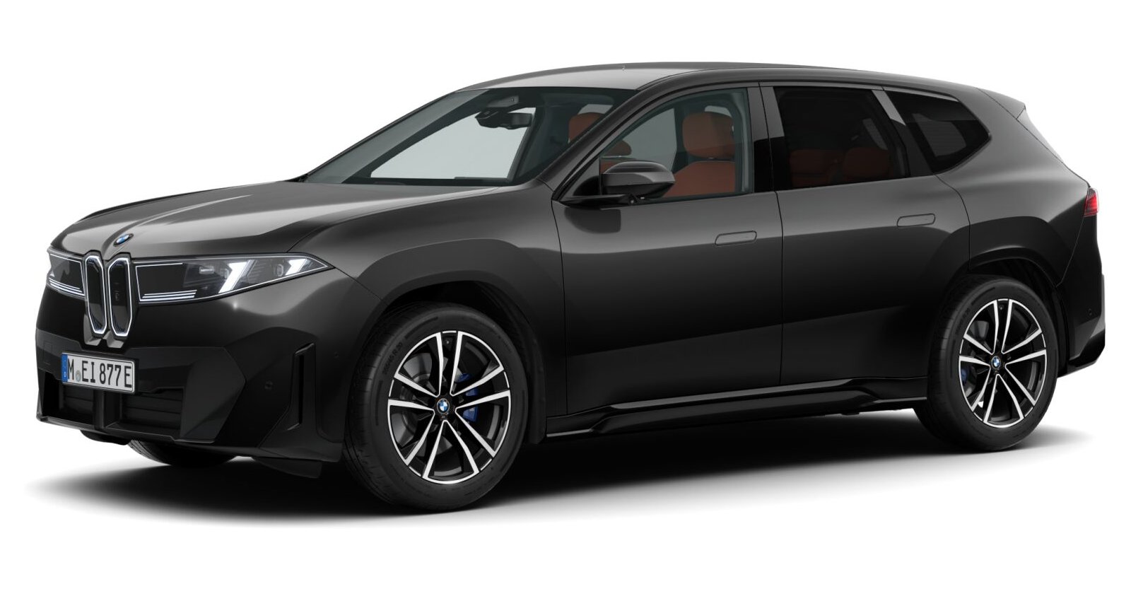 BMW iX3 40 in Schwarz von vorne