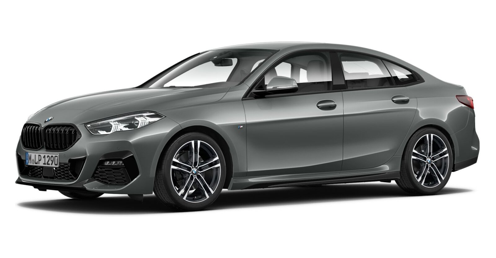 BMW 218i Gran Coupé in Grau von vorne
