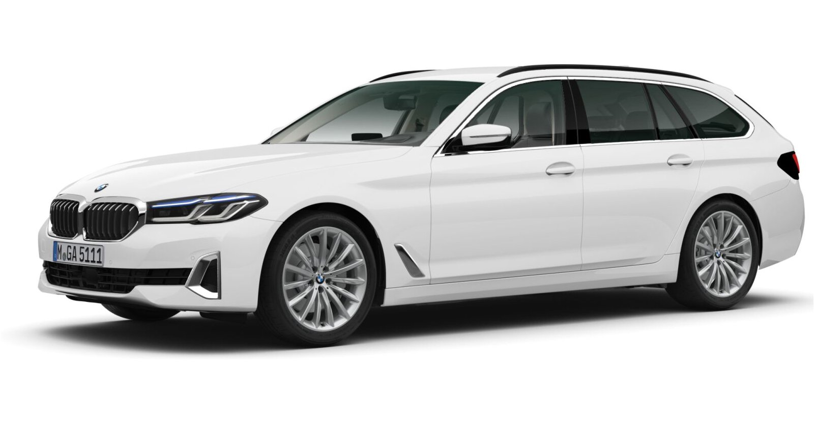 BMW BMW 5er in Weiß von vorne BMW BMW 5er in Weiß von vorne