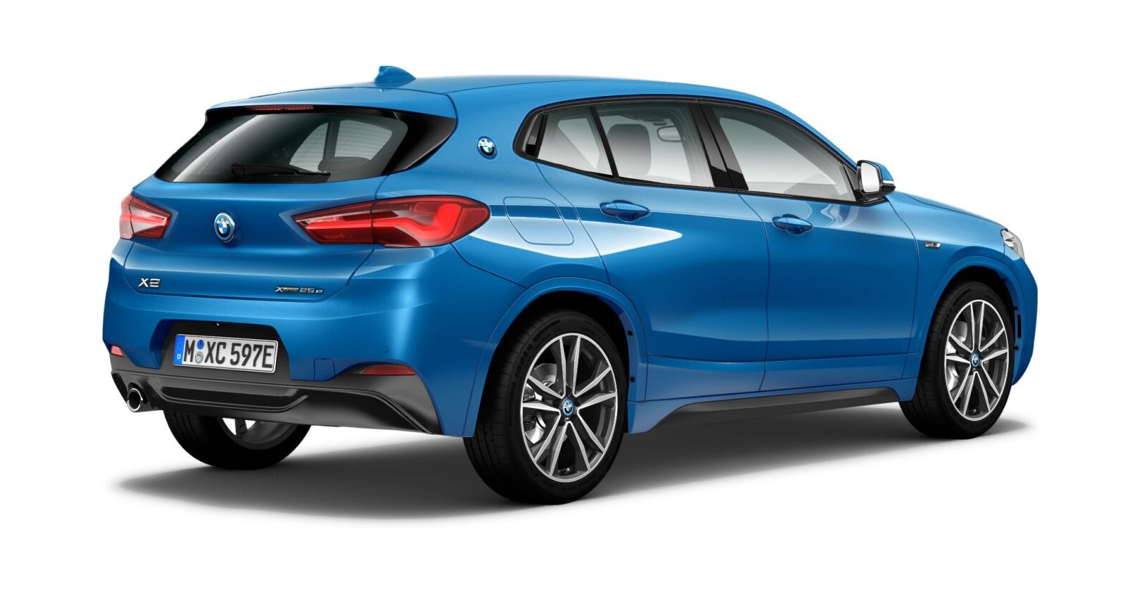 BMW BMW X in Blau von hinten BMW BMW X in Blau von hinten