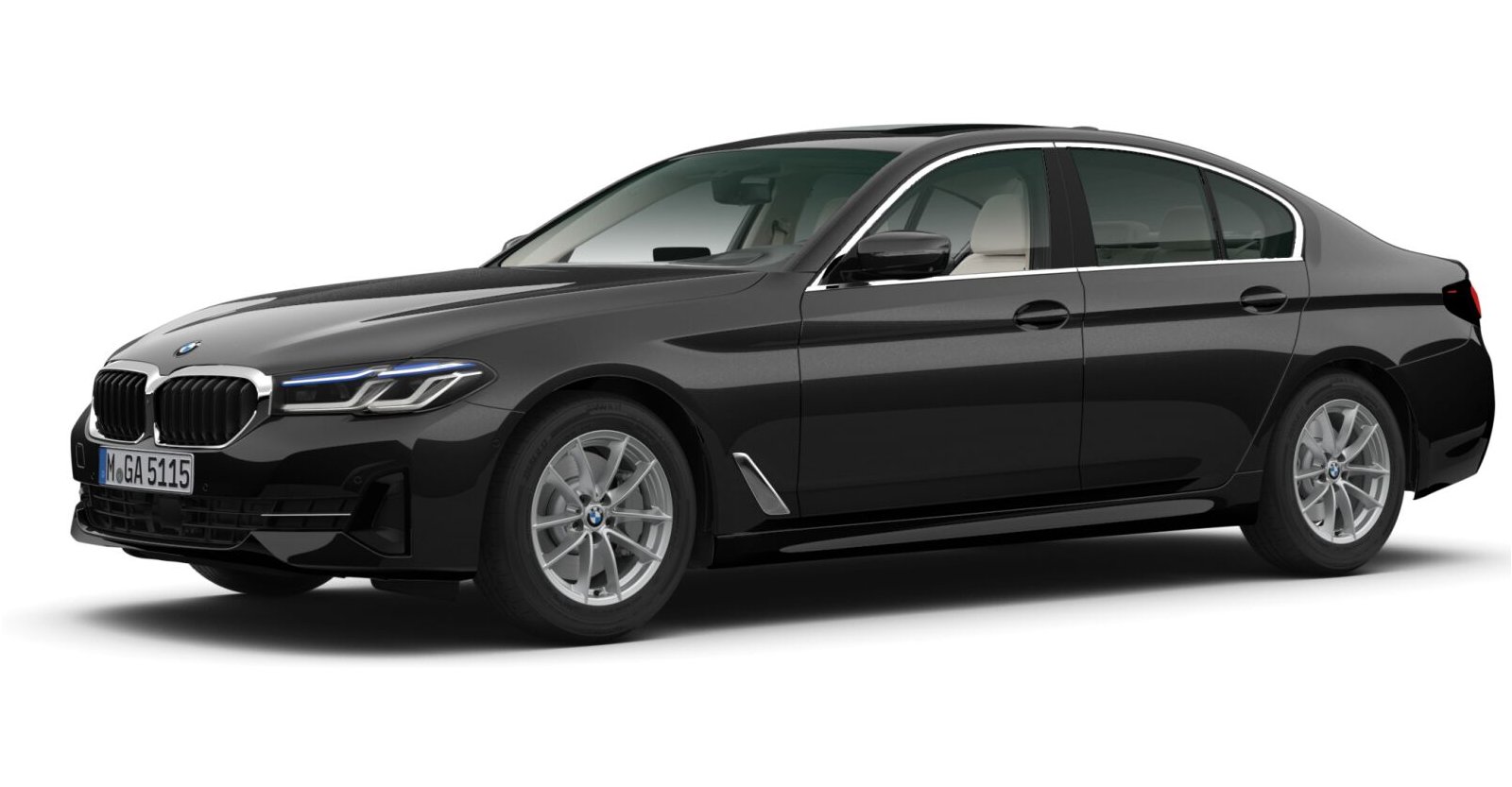 BMW BMW 5er in Schwarz von vorne BMW BMW 5er in Schwarz von vorne