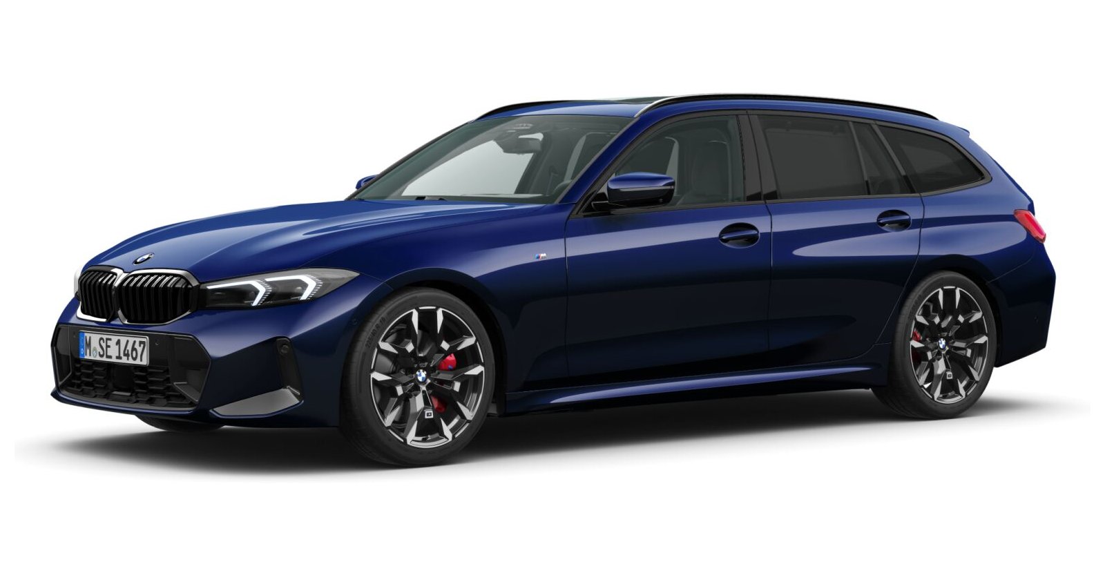 BMW 320d xDrive Touring in Blau von vorne BMW 320d xDrive Touring in Blau von vorne