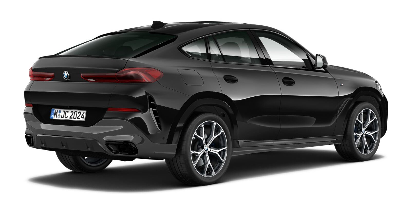 BMW BMW X in Schwarz von hinten